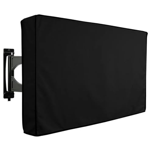 Outdoor-TV-Abdeckung, wasserdicht, schwarzes Mikrofaser-Oxford-Tuch, universeller Fernseher, Staubschutzhülle, M48, 76,2 cm (30 Zoll) von PZOFERLIN