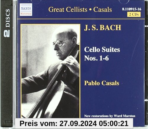 Great Cellists - Pablo Casals (Casals spielt Bach) (Aufnahmen 1929-1939) von Pablo Casals