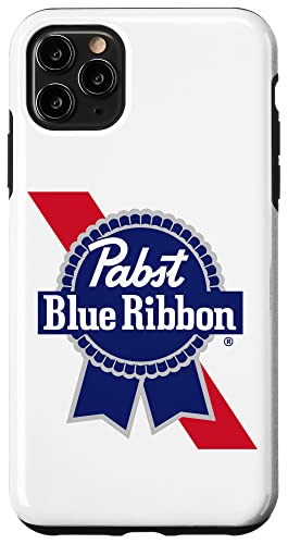 Hülle für iPhone 11 Pro Max Pabst Wappen und Band lizenziertes Logo von Pabst Blue Ribbon