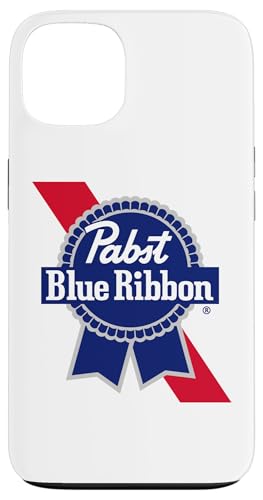 Hülle für iPhone 13 Pabst Wappen und Band lizenziertes Logo von Pabst Blue Ribbon