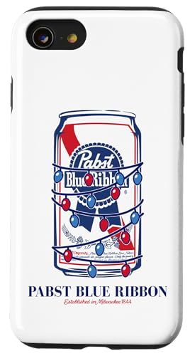 Hülle für iPhone SE (2020) / 7 / 8 Pabst verpackt in Weihnachtsbeleuchtung von Pabst Blue Ribbon