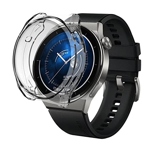 PaceBid Hülle für Huawei Watch GT 3 Pro 46mm, Schutzhülle TPU-Gehäuse Soft Flexible All-Around Schutzfolie Cover Kompatibel mit Huawei Watch GT 3 Pro 46mm (HD) von PaceBid