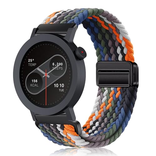 PaceBid Nylon Armband für CMF by Nothing Watch Pro 2, 22mm Damen Herren Geflochtenes Magnetisch Ersatzarmband, Elastisches Stoff Sport Ersatzarmband für CMF by Nothing Watch Pro 2 - Bunt von PaceBid