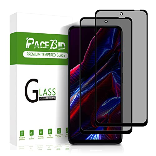 PaceBid Privacy Schutzfolie Kompatibel mit Xiaomi POCO X5 5G, [2 Pack] [Full Coverage] [Anti-Scratch] [9H Härte] Panzerfolie Anti-Spy Displayschutzfolie für Xiaomi POCO X5 5G von PaceBid