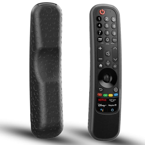 Schutzhülle für LG Magic Remote 2021–2024, Silikon-Schutzhülle für LG Smart TV-Fernbedienung MR24GN MR23GA MR22GA AN-MR21GA, Schwarz von Packzprint