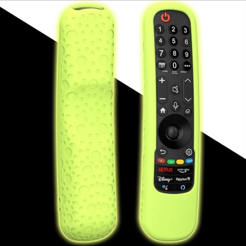 Schutzhülle für LG Magic Remote 2021–2024, Silikon-Schutzhülle für LG Smart TV-Fernbedienung MR24GN MR23GA MR22GA AN-MR21GA, leuchtet im Dunkeln, Grün von Packzprint