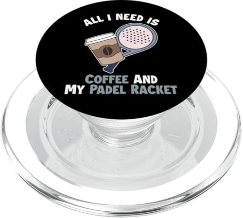 Coffee and my Padel Racket Paddle Tennis Paddleball Padel PopSockets PopGrip für MagSafe von Padel-Tennis Paddleball Padelspieler Geschenke