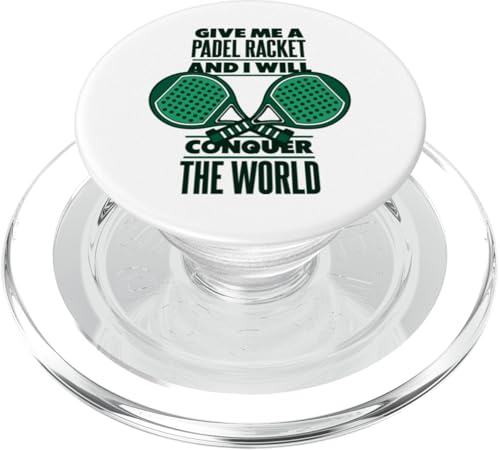 Conquer The World Paddle Tennis Paddleball Padel PopSockets PopGrip für MagSafe von Padel-Tennis Paddleball Padelspieler Geschenke