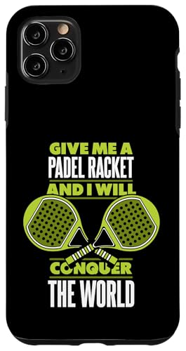 Hülle für iPhone 11 Pro Max Conquer The World Paddle Tennis Paddleball Padel von Padel-Tennis Paddleball Padelspieler Geschenke