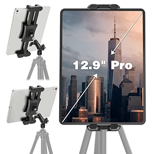 Padwa Lifestyle Universal Tablet Stativ Halterung Halter Clip Mount Adapter Kompatibel mit Stativ, Selfie-Stick, Einbeinstativ mit 1/4 Schraubenkopf, für 4.7-13.5 Zoll Tablet, Telefon und iPad von Padwa Lifestyle