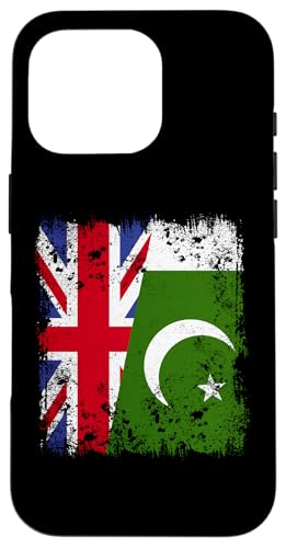 Britisch-Pakistan-Halbflagge, britisch-pakistanisches Erbe Hülle für iPhone 16 Pro von Pakistan Flag Design Proud Pakistani Roots