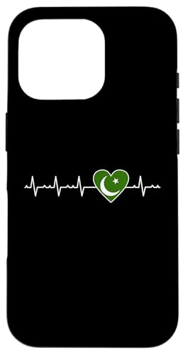 Pakistan Heartbeat Apparel Patriotische pakistanische Flagge Herz Hülle für iPhone 16 Pro von Pakistan Flag Design Proud Pakistani Roots