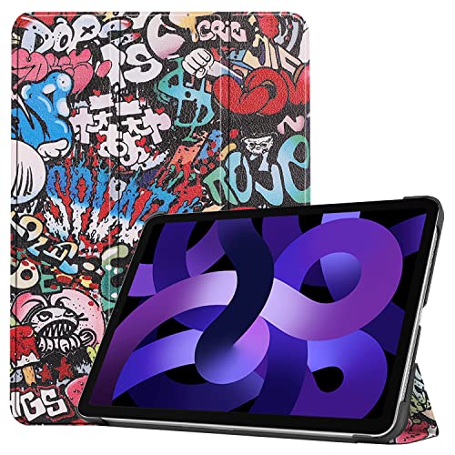 Palizufio Hülle für iPad Pro 11" 2022,Schlank Leicht PU Leder Tasche Schutzhülle Flip Folio Dreifach Ständer Klapphülle Abdeckung mit Auto Wecken/Schlafen,Graffiti von Palizufio