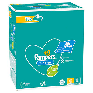 Pampers® Feuchttücher fresh clean 1-lagig weiß, 1.200 St. von Pampers®