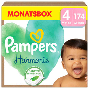Pampers® Windeln Harmonie™ Größe Gr.4 (9-14 kg) für Babys und Kleinkinder (4-18 Monate), 174 St. von Pampers®