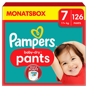 Pampers® Windeln Monatsbox baby-dry™ pants Größe Gr.7 (17+ kg) für Kids und Teens (4-12 Jahre), 126 St. von Pampers®