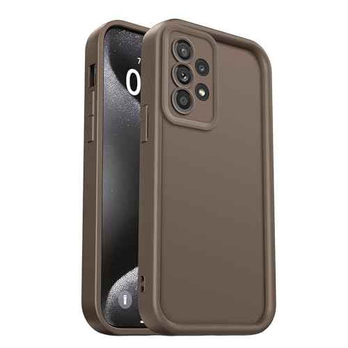 PanXCase Hülle für Samsung Galaxy A33 5G - Handyhülle Silikonhülle Weich Dünn Leicht Elegant Design, Kameraschutz Stoßfest Kratzfeste Slim Schutzhülle (Braun) von PanXCase