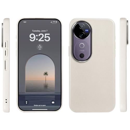 PanXCase Hülle für Vivo V40 5G / Vivo V40 Pro 5G - Handyhülle TPU Leder Textur Design Silikon Ultra-dünn Leicht Stoßfest Kratzfest Anti-Fingerprint Schutzhülle (Weiß) von PanXCase