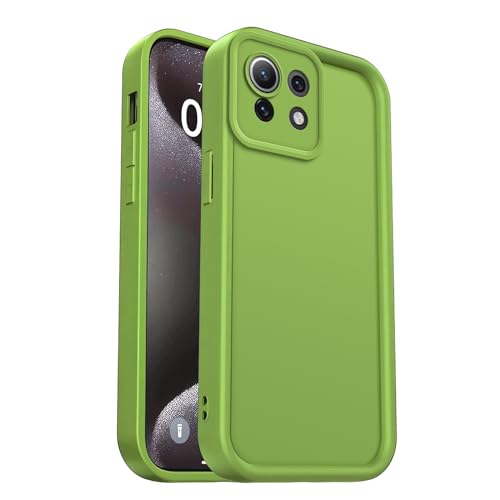 PanXCase Hülle für Xiaomi Mi 11 Lite 4G / 5G / 5G NE - Handyhülle Silikonhülle Weich Dünn Leicht Elegant Design, Kameraschutz Stoßfest Kratzfeste Slim Schutzhülle (Grün) von PanXCase