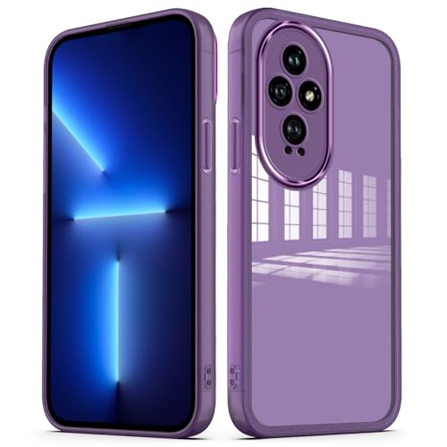 PanXCase Transparent Hülle für Honor 200 Pro - Durchsichtig HandyHülle mit Lens Protector Ultra Dünn Leicht Kameraschutz Stoßfest Schutzhülle (Violett) von PanXCase