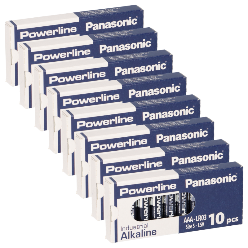 80x MICRO AAA LR03 MN2400 Batterie PANASONIC POWERLINE INDUSTRIAL 1383mAh von Panasonic