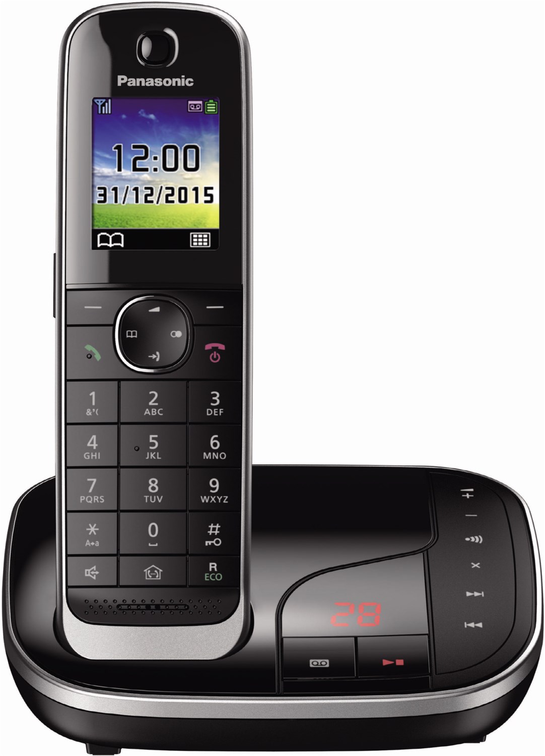 KX-TGJ320GB Schnurlostelefon mit Anrufbeantworter schwarz von Panasonic