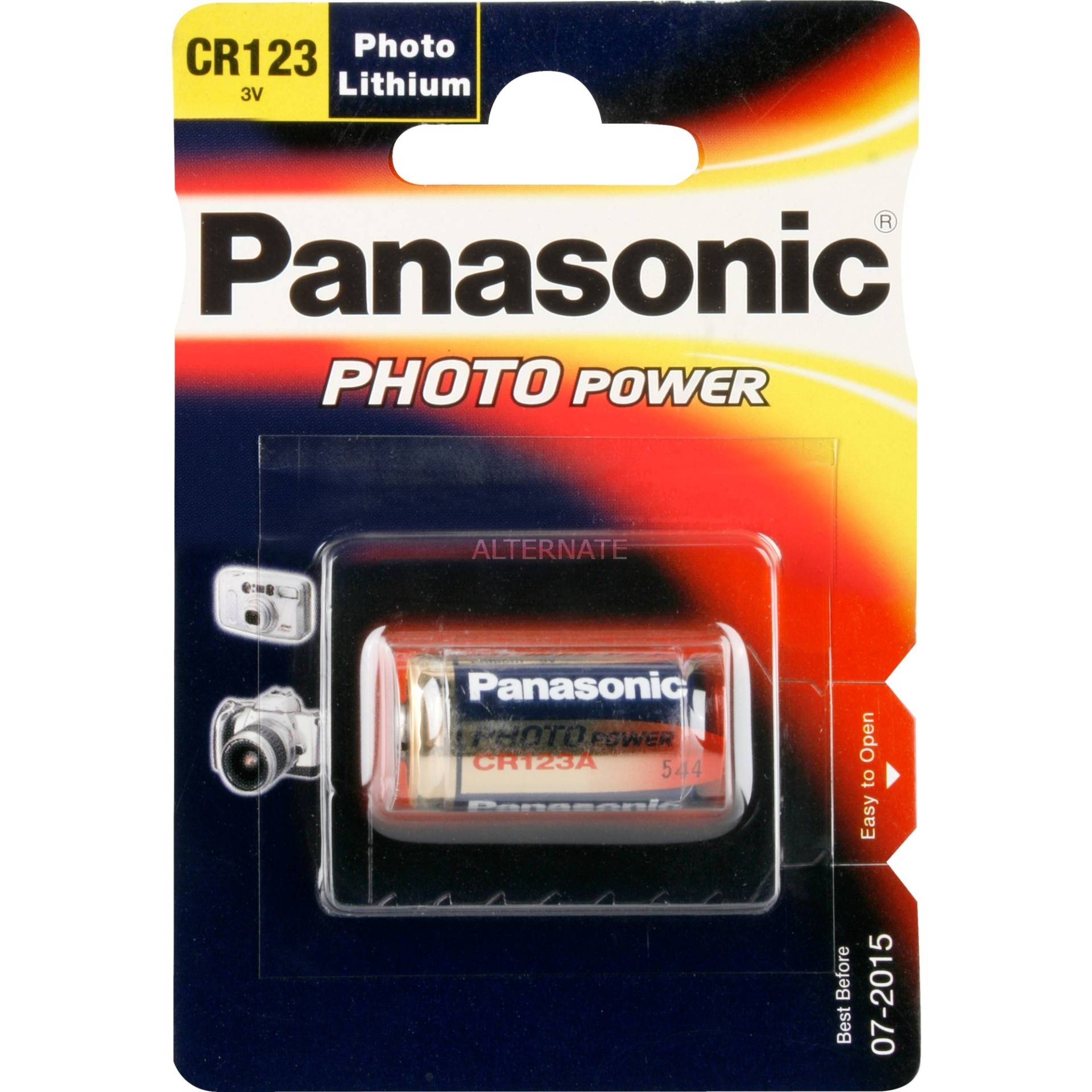 Lithium Photo CR123AL/1BP, Batterie von Panasonic