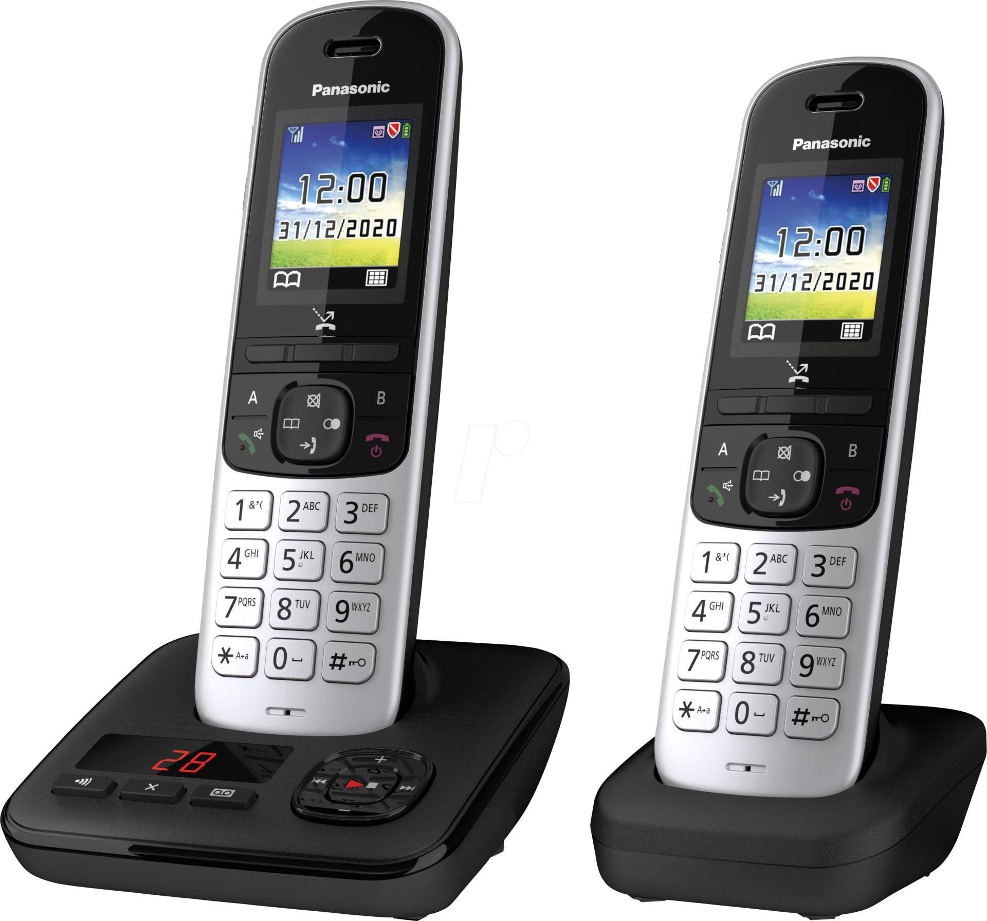 PAN KX-TGH722GS - DECT-Telefon, mit Anrufbeantworter, 2 Handsets von Panasonic