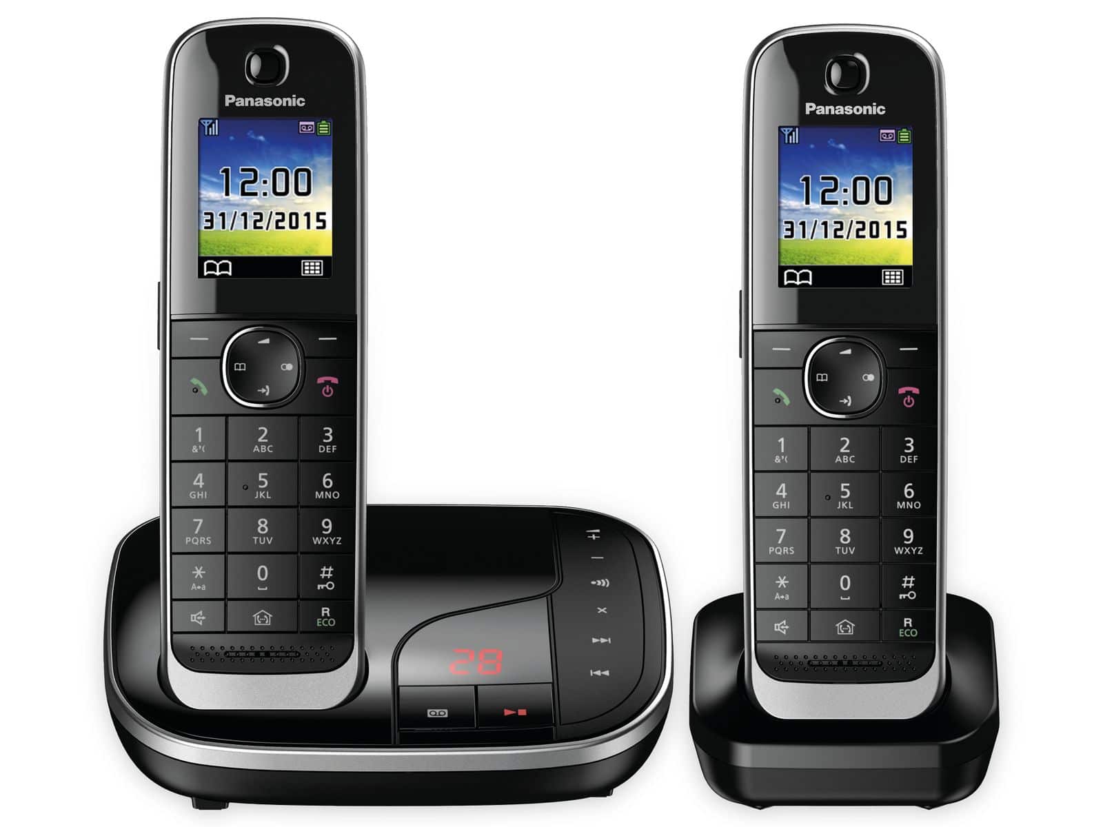PANASONIC DECT-Telefon KX-TGJ322GB, mit AB, Duo, schwarz von Panasonic