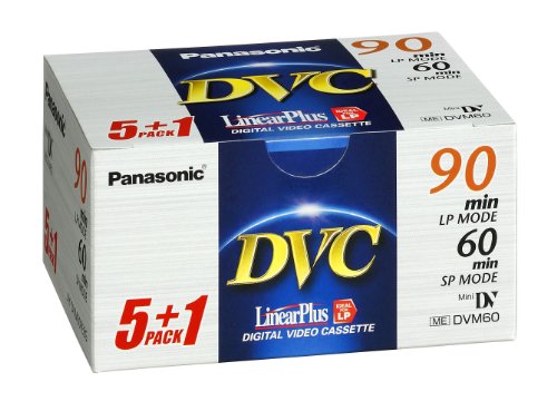 Panasonic AY-DVM60FE6G Mini-DV Digitale Videokassette (60min, Linear Plus) 6er Pack von Panasonic