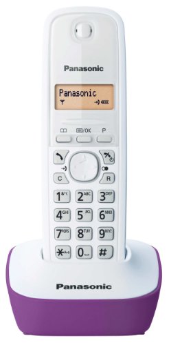 Panasonic KX-TG1611FRF DECT-Schnurlostelefon ohne Anrufbeantworter, Violett/Weiß von Panasonic