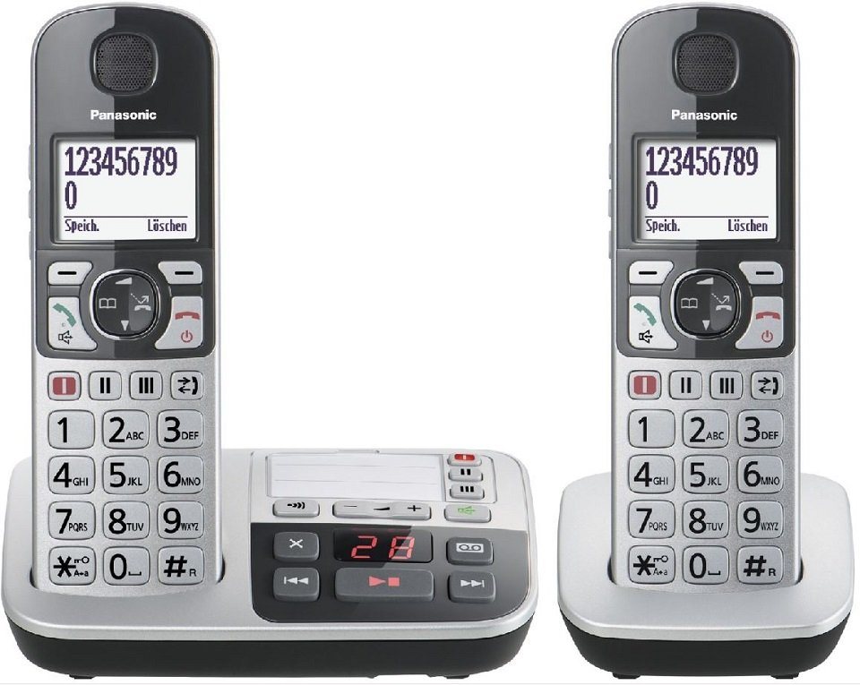 Panasonic KX-TGE522GS Silber Schnurloses DECT-Telefon Panasonic KX-TGE522GS Silber Schnurloses DECT-Telefon von Panasonic