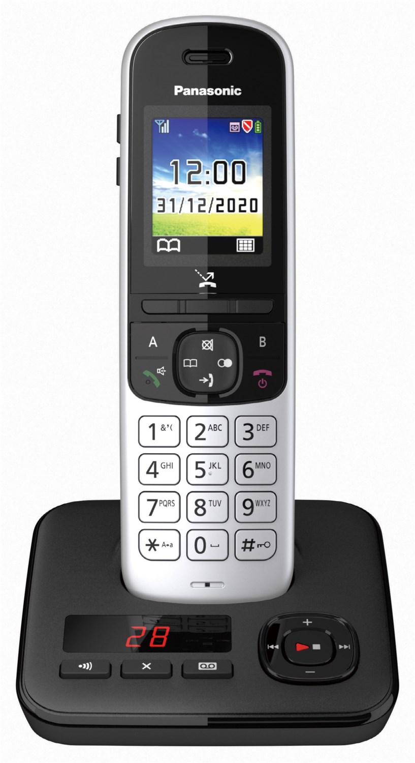 Panasonic KX-TGH720GS schnurloses Telefon mit Anrufbeantworter schwarz von Panasonic