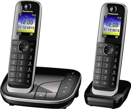 Panasonic KX-TGJ322GB Schnurloses Telefon analog Anrufbeantworter, Freisprechen, Headsetanschluss Sc von Panasonic