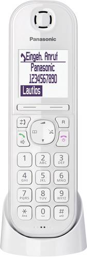Panasonic KX-TGQ200GW Schnurloses Telefon VoIP Babyphone, Freisprechen Beleuchtetes Display Weiß von Panasonic