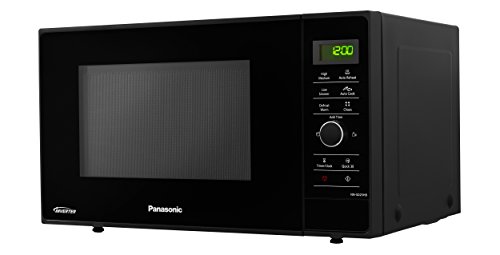 Panasonic NN-SD25HBBPQ Inverter-Mikrowellenherd mit Drehteller & Drehscheibe, 1000 W, 23 Liter, schnelle 30-Sek-Einstellung, x10 "One Touch"-Programme für einfaches Kochen, automatische Abtauung, von Panasonic