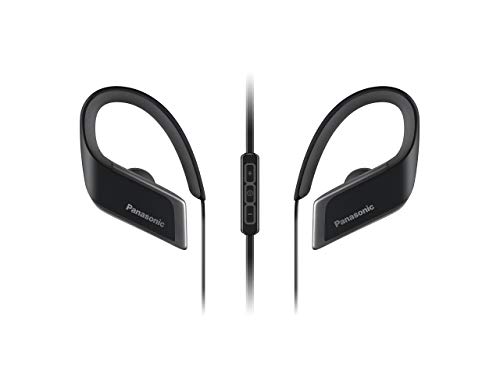 Panasonic RP-BTS30E-K Bluetooth In-Ear Kopfhörer (wasserfest, Schnellladefunktion, flexible Ohrbügel) schwarz von Panasonic