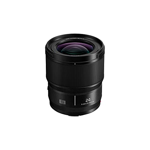 Panasonic S-S24E LUMIX S Objektiv (24mm Weitwinkel, Festbrennweite, L-Mount, F1.8, Filtergröße 67mm) schwarz von Panasonic