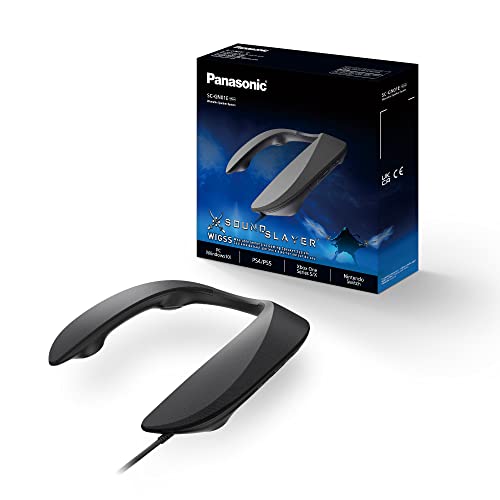 Panasonic SC-GN01 Gaming Nacken-Lautsprecher (eingebautes Mikrofon, USB, leicht, auch perfekt für Home Office) schwarz von Panasonic