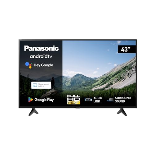 Panasonic TX-43MSW504, 43 Zoll Full HD LED Smart 2023 TV, Android TV, Surround Sound, Google Assistant, Chromecast, Bright Panel, HD Color Engine, Schwarz von Panasonic
