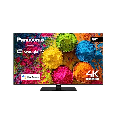 Panasonic TX-50MX700E, 50 Zoll 4K Ultra HD LED Smart TV, High Dynamic Range (HDR), Dolby Atmos & Dolby Vision, Google TV, Google Assistant, Chromecast, Mittelfuß, Schwarz von Panasonic