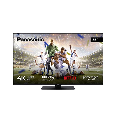 Panasonic TX-55MX600E, 55 Zoll 4K Ultra HD LED Smart TV, High Dynamic Range (HDR), Linux TV, Dolby Atmos & Vision, Google Assistant & Amazon Alexa Unterstützung, Bluetooth, Schwarz von Panasonic