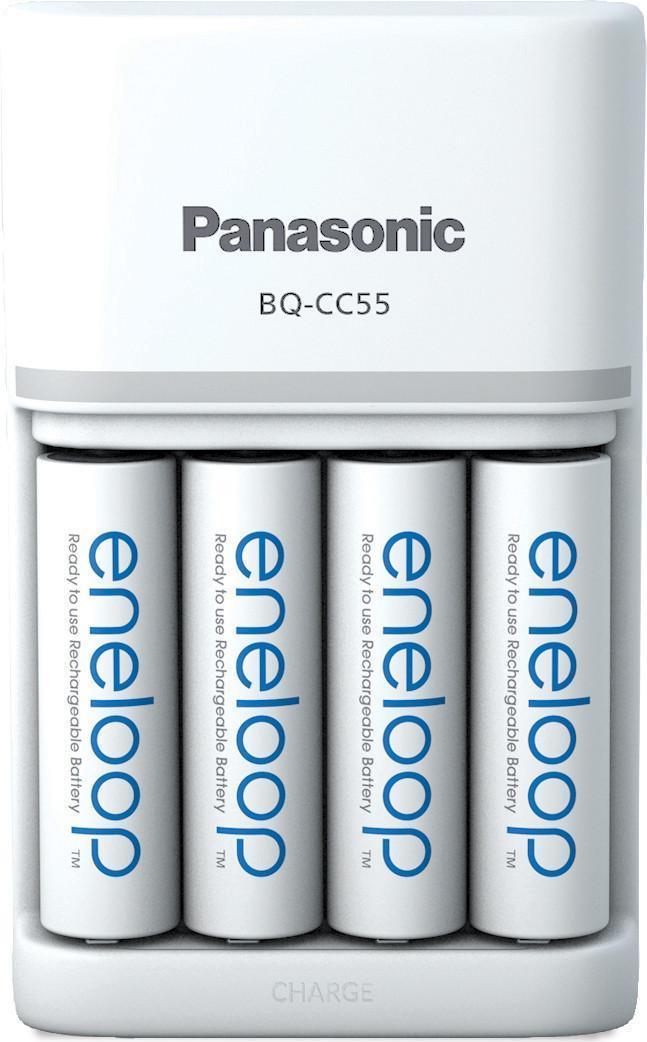 Panasonic eneloop BQ-CC55 - Batterieladeger�t - (f�r 4xAA/AAA) 4 x AA-Typ - NiMH - 2000 mAh (K-KJ55MCD40E) von Panasonic