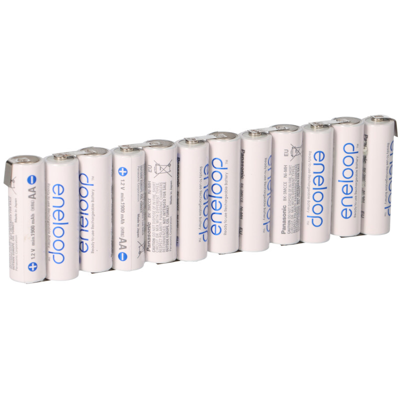 eneloop Akkupack 14,4V/2000mAh F1x12 Reihe mit Lötfahne Eneloop AA von Panasonic