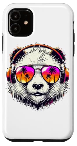 Hülle für iPhone 11 Panda Bär Sonnenbrille Kopfhörer Pandas von Panda Bear Pandas Lover Gifts