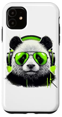 Hülle für iPhone 11 Radioaktive Panda Bär Sonnenbrille Kopfhörer Pandas von Panda Bear Pandas Lover Gifts