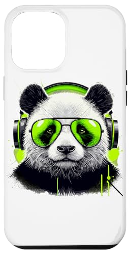 Hülle für iPhone 12 Pro Max Radioaktive Panda Bär Sonnenbrille Kopfhörer Pandas von Panda Bear Pandas Lover Gifts