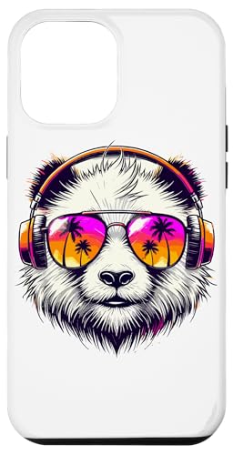 Hülle für iPhone 14 Pro Max Panda Bär Sonnenbrille Kopfhörer Pandas von Panda Bear Pandas Lover Gifts