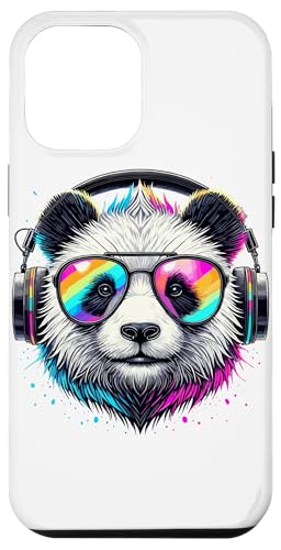 Hülle für iPhone 14 Pro Max Panda Bär Sonnenbrille Kopfhörer Pandas von Panda Bear Pandas Lover Gifts