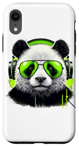 Hülle für iPhone XR Radioaktive Panda Bär Sonnenbrille Kopfhörer Pandas von Panda Bear Pandas Lover Gifts